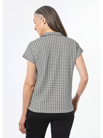 GOLDNER Shirt Shirt mit dezentem Jacquard in schwarz / weiß / gemustert