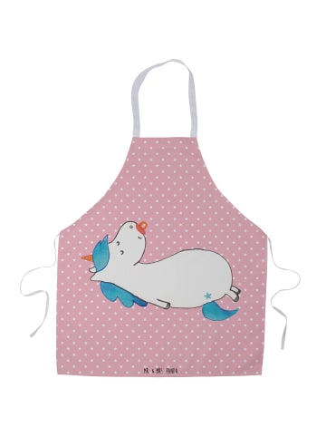 Mr. & Mrs. Panda Latzschürze Einhorn Schnuller ohne Spruch in Rot Pastell