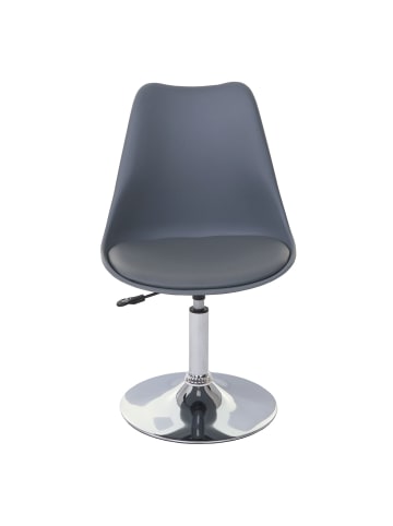 MCW 2er-Set Drehstuhl Vaasa T501, Dunkelgrau, Chromfuß