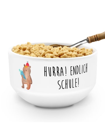 Mr. & Mrs. Panda schale Bär Schultüte mit Spruch in Weiß