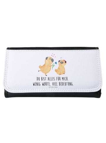 Mr. & Mrs. Panda Wallet Mops Verliebt mit Spruch in Weiß
