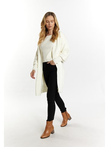 Usha Damen Strickcardigan in Wollweiss