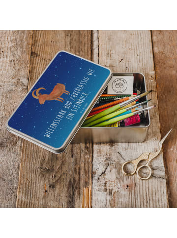 Mr. & Mrs. Panda Teedose Sternzeichen Steinbock mit Spruch in Sternenhimmel Blau