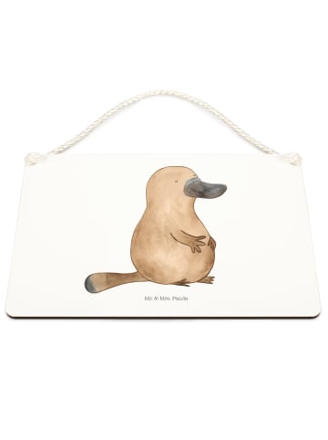 Mr. & Mrs. Panda wandtafel Schnabeltier Mut ohne Spruch in Weiß