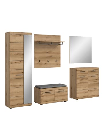 xonox.home Garderoben-Set ink. Sitzkissen  (B/H/T: 272x197x40 cm) in Evoke Oak Nachbildung