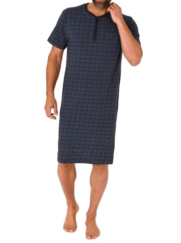 NORMANN kurzarm Nachthemd Knopfleiste am Hals - 78444 in grau