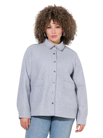 Ulla Popken Jacke in hellgrau mélange