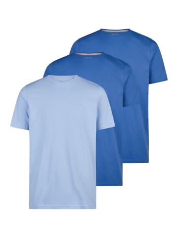 Redmond T-Shirt Basic in Blau / hellblau