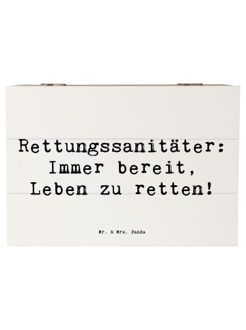 Mr. & Mrs. Panda Aufbewahrungsbox Spruch Rettungssanitäter Held ... in Weiß