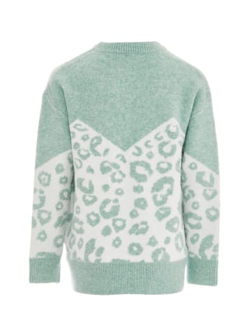 VIRITA Women Strickpullover in Lagune Wollweiss