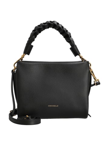 COCCINELLE Boheme Grana Double - Henkeltasche S 23 cm (cognac, noir) in noir/cognac