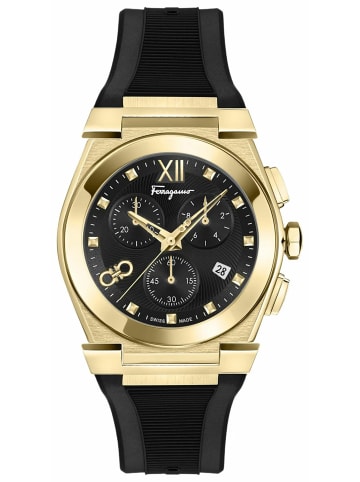 Salvatore Ferragamo Chronograph für Damen in Schwarz