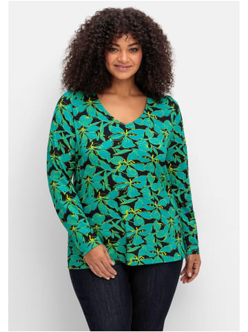 sheego by Joe Browns Langarmshirt in schwarz gemustert