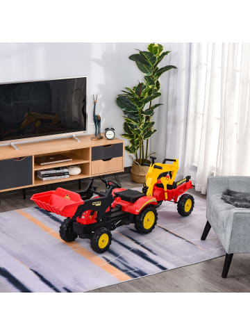 HOMCOM Tretauto in Rot 179L x 42B x 59H cm