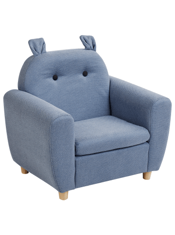 Beliani Kindersessel MARIBO in Blau/Braun - (W) 61 x (H) 59 x (L) 44 cm