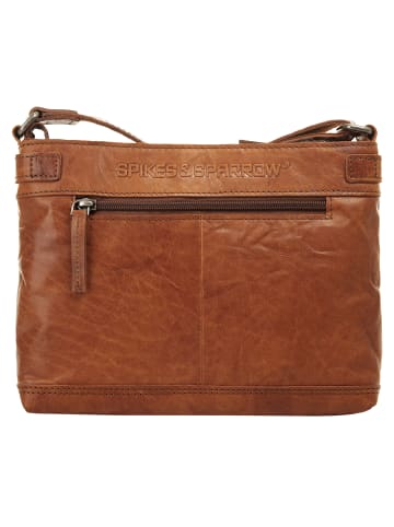SPIKES & SPARROW Umhängetasche echt Leder in cognac