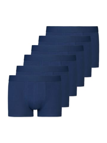 SNOCKS Boxershorts ohne Logo aus Bio-Baumwolle 6 Stück in Purblau