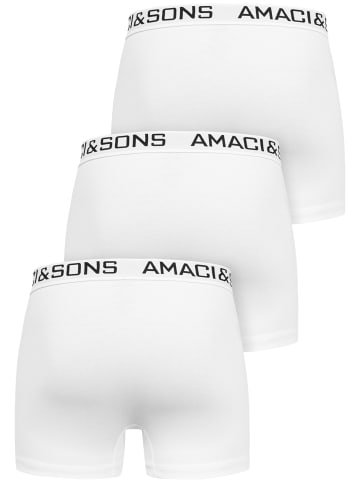 Amaci&Sons 3er Pack Boxershorts DUSTIN in Weiß/Weiß