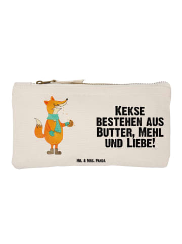 Mr. & Mrs. Panda Waschtasche Fuchs Keks mit Spruch in Weiß
