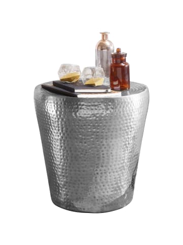 KADIMA DESIGN Beistelltisch 41x41x41cm Aluminium Silber Dekotisch orientalisch