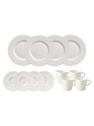 Villeroy & Boch 12er Set Kaffeeservice Manufacture Rock in weiß