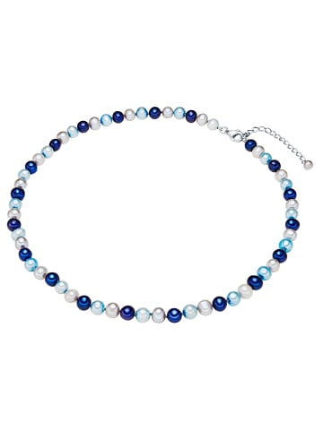 Valero Pearls Perlen-Kette Sterling Silber Süßwasser-Zuchtperle in multicolor