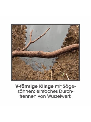 EASYmaxx Spaten- & Wurzelsäge 114cm grau/rot Einzelversandfähig grau