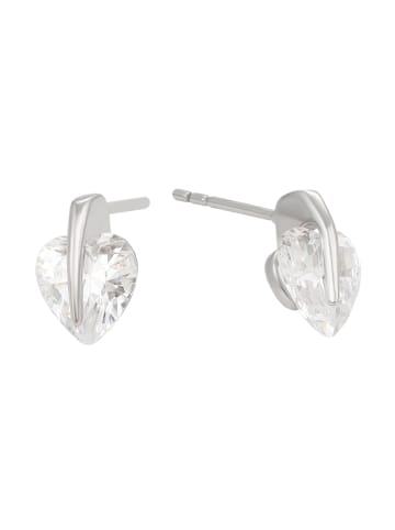 faina Women Stud Earrings in Silver White