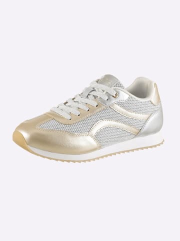 Heine Sneaker in weiß-goldfarben
