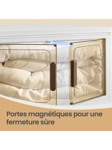 SONGMICS Aufbewahrungsbox Dennys in Weiß - (B)60 x (H)120 x (T)32.5 cm