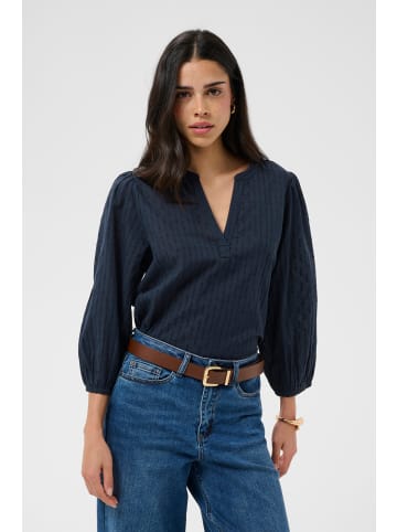 Kaffe Kurzarm-Bluse KAbea Loose fit in Midnight Marine