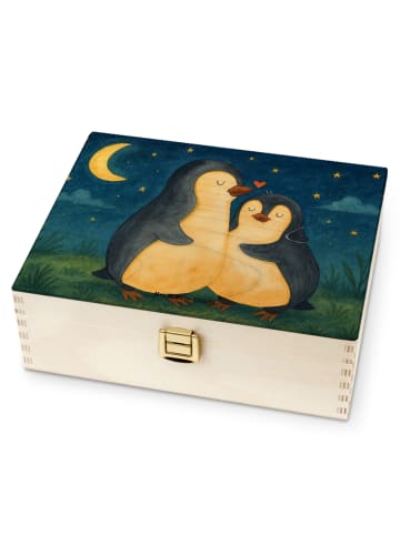 Mr. & Mrs. Panda Tee Box Pinguine Einschlafen Design ohne Spruch in Weiß