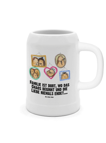 Mr. & Mrs. Panda Humpen Igel Familie mit Spruch in Weiß