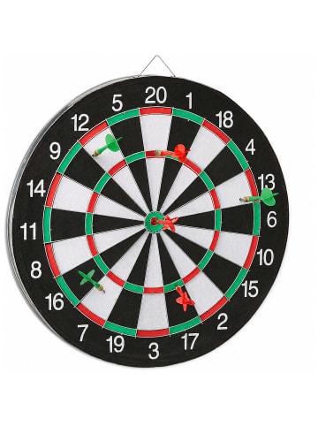 relaxdays Dartscheibe X1 in Schwarz/Weiß Ø43 cm