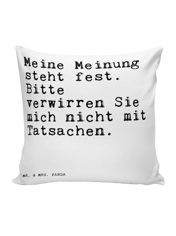 Mr. & Mrs. Panda 40 x 40 Kissen Meine Meinung steht fest.... mit... in Weiß