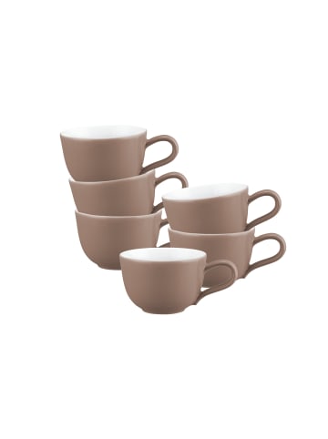 Seltmann Weiden 6er Set Espressotassen Liberty Pure Colors in 90 ml in Cocoa Brown