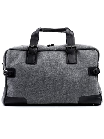 FEYNSINN Reisetasche echt Leder Weekender groß schwarz-grey in schwarz