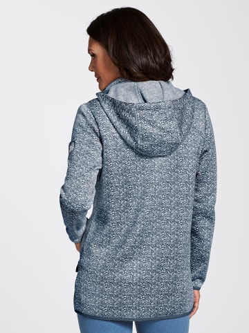 WITT WEIDEN Strickfleece-Jacke in marine-weiß-gemustert