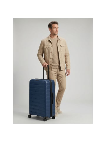 D&N Toronto 4 Rollen Trolley L 75 cm mit Dehnfalte navy