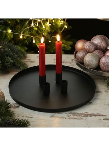 MARELIDA Kerzenhalter/Kerzentablett rund magnetisch D: 30cm in schwarz