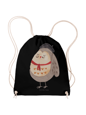 Mr. & Mrs. Panda gym tasche Eule Frankreich ohne Spruch in Schwarz