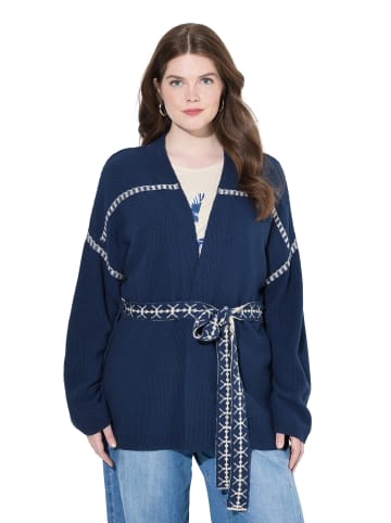 Ulla Popken Strickjacke in tintenblau