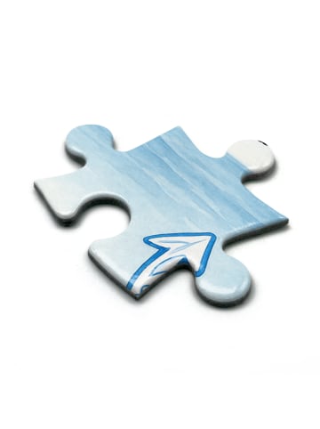 Mr. & Mrs. Panda Puzzle Anker Blau Design mit Spruch in Weiß