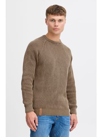INDICODE Strickpullover IDRockford 35176MM Strickpulli in Waffelstrick-Optik in Grün