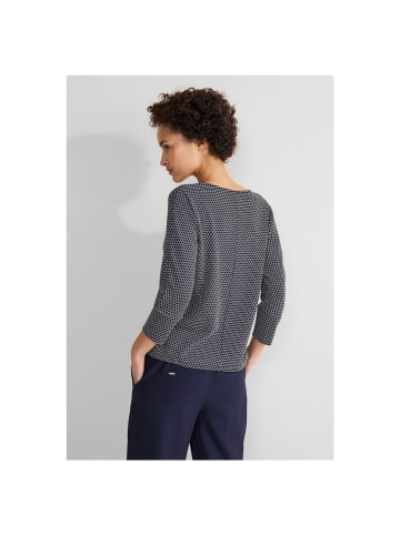 Street One Langarmshirt in deep blue melange