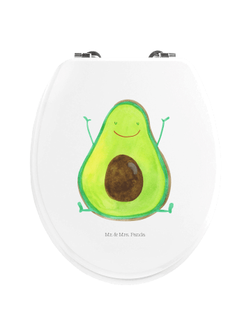 Mr. & Mrs. Panda Toilettendeckel Avocado Glücklich ohne Spruch in Weiß