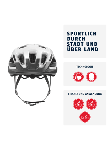 ABUS Fahrradhelm Aduro 3.0 LED in polar white