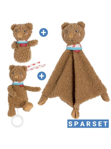 Fehn 3-tlg. Geschenk-Set zur Geburt in brown