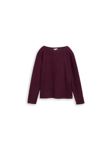 Tom Tailor Sweatshirt in dark red mélange