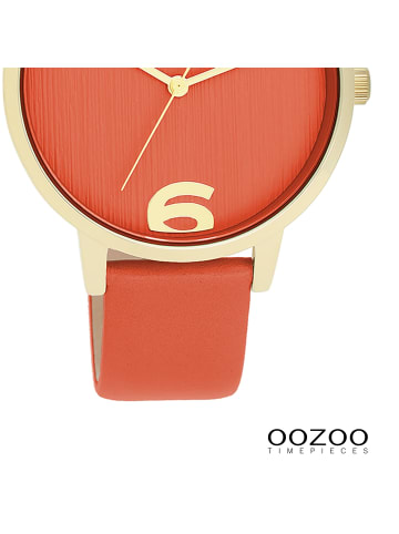 Oozoo Analog-Armbanduhr Oozoo Timepieces orange mittel (ca. 38mm)